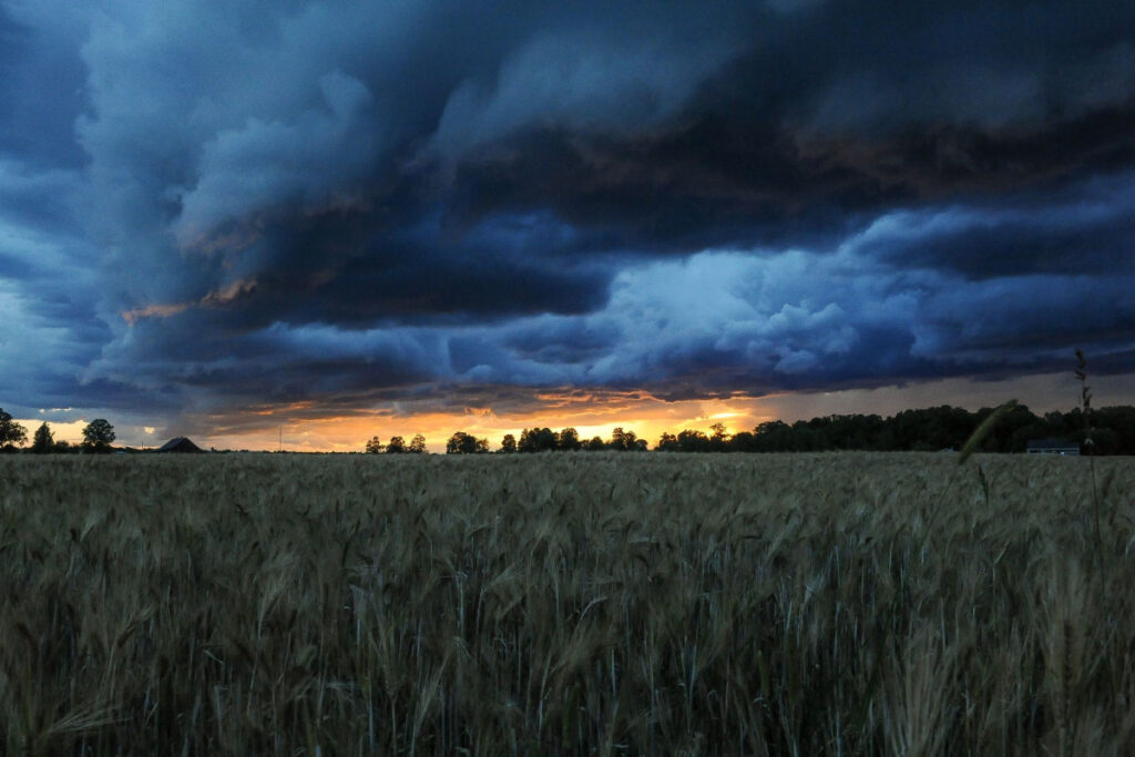 Mild anger may be likened to dark clouds before a storm.